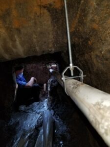 Slab foundation Leak tunnel under home